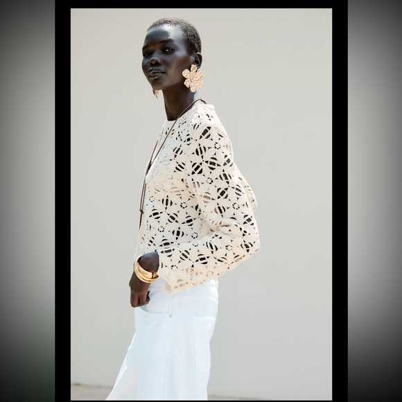 Zara sequin macrame jacket - Picture 2 of 9